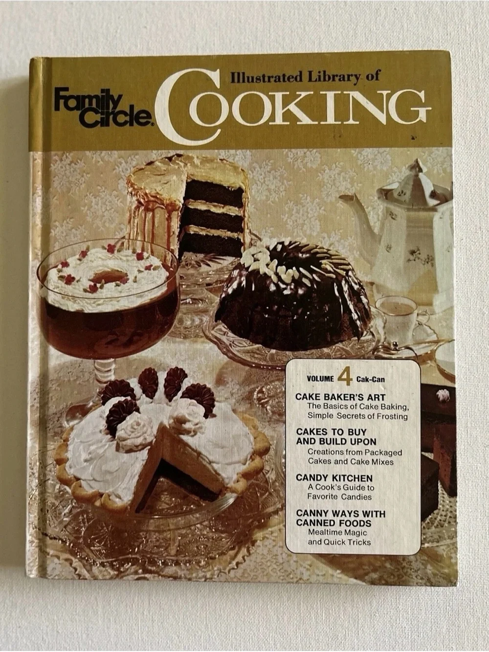 Vintage 1972 Family Circle Cookbook Vol 4 Cake Candy Baking Retro